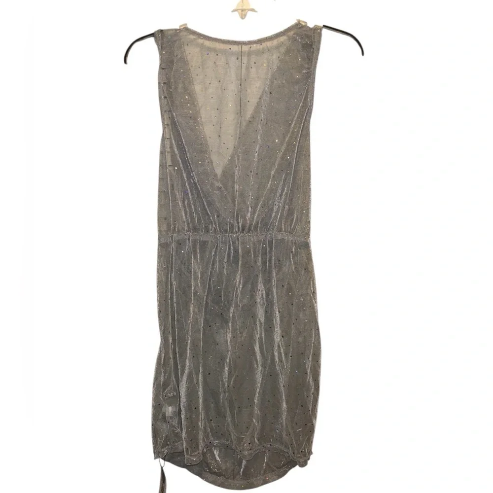 Shein Swim Vcay Plus Draped Collar Mesh Cover Up Dress